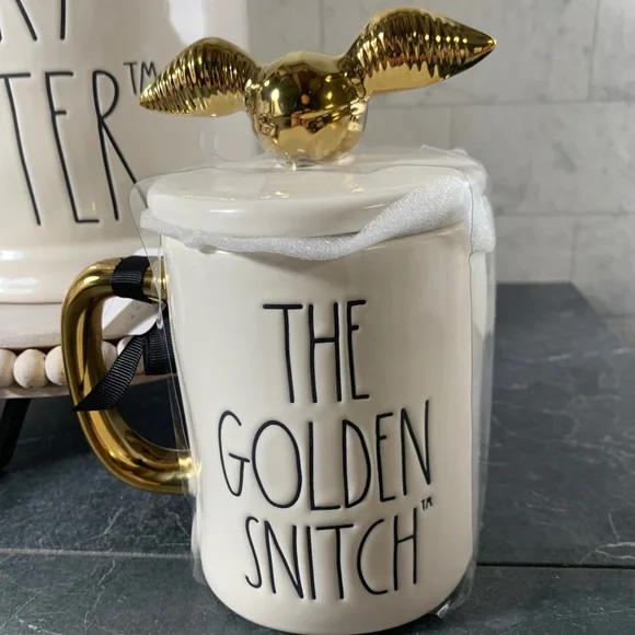 Rae Dunn Harry Potter canister with 1 mug set the golden snitch - Picture 3 of 7